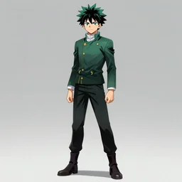 full body elegant portrait of izuku midoriya, gta art, gta cover art, anime, abstract art