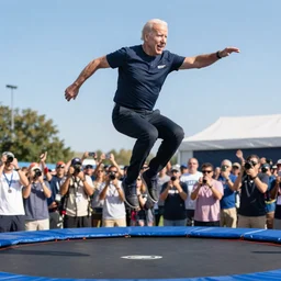 joe biden jumping on a trampoline - n 4
