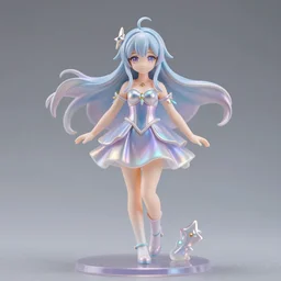 james jean isolated magical girl vinyl figure, figure photography, holographic undertones, anime stylized, high detail, ethereal lighting