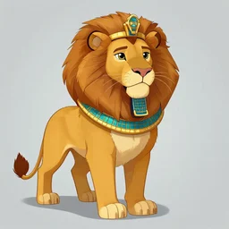 portrait character design of an egyptian lion. deviantart adoptable, style of maple story and zootopia, portrait studio lighting by jessica rossier and brian froud in the style of disney, traditional