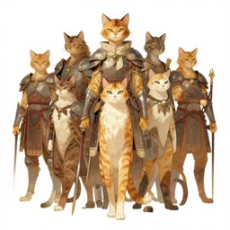 A beautiful civilization of anthropomorphic Feline warriors by Kaethe Butcher | Graphic Novel, Visual Novel, Colored Pencil, Comic Book:.3 | unreal engine:.5 | establishing shot