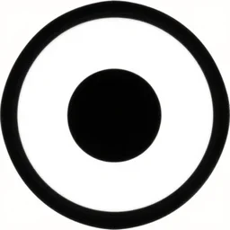 black circle on a white background