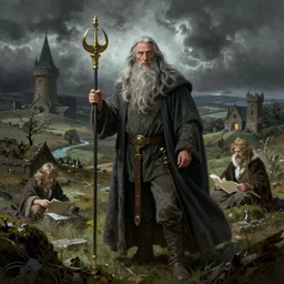 gandalf in the shire by j. r. r tolkien, brothers hildebrandt, alan lee, frank frazetta