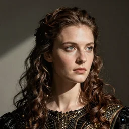 a beautiful cyborg made of hair by leonardo da vinci