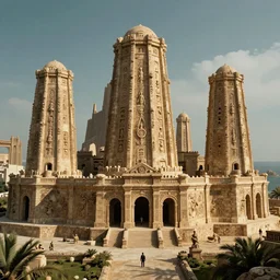 a beautiful epic photo from the film indiana jones and the fate of atlantis, of the city of atlantis, dslr, intricate detail, stunning