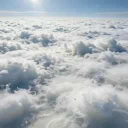 a vast ocean full of white vitamin d milk. an ocean of milk. digital art, octane 3 d, ue 5, 4 k, award winning, dramatic lighting, subsurface scatter, dynamic contrast, hdr.