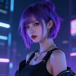 cyberpunk girl by wenjun li