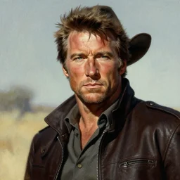portrait of clint eastwood the man with no name by frank frazetta