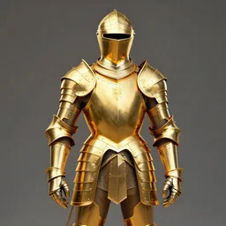 knight with gold outlining armor