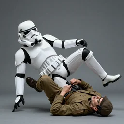 war photography, the falling soldier, an imperial stormtrooper, zeroes on the moment of death frozen in time forever, groundbreaking, breathtaking, awardwinning, by robert capa, digital intricate art, hyperrealist, detailed, 8 k, 3 5 mm, canon, extreme long shot