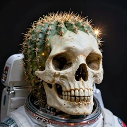 astronaut skull cactus