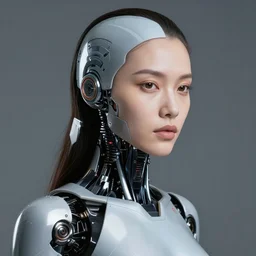 portrait photo of a beautiful female ( ( ( ( ( ( ) ) ) ) ) ) cyborg