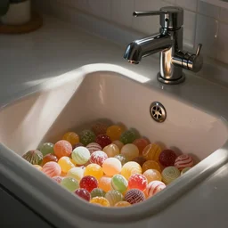 delicious candy under the kitchen sink