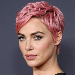 portrait of a gorgeous Gal Gadot pink pixie cut hair by Mario Testino,  headshot, detailed, award winning, Sony a7R