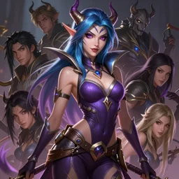 of a detailed complex pinup illustration of the seductive demoness evelynn from leagueoflegends, by sakimichan, wlop, thomas kinkade, victo ngai, ryohei hase, bor 狼 小 叁, smooth shading, digital art, highly detailed, masterpiece, award winning, trending on artstation