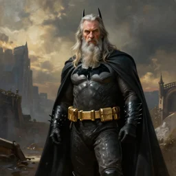 gandalf as batman, painting