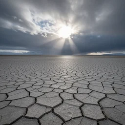 the dried up seabed of the arctic ocean, looking toward the arctic