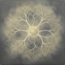 transition of dust evolving into complex neural networks. stunning, award - winning masterpiece by wojciech siudmak, oil on canvas