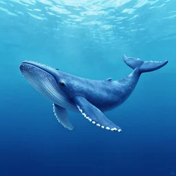 a concept scene illustration depicting a blue whale at the bottom of the azure sea, with a crystal texture and a dreamy atmosphere ， super wide angle ， matte painting ， rtx on ， trending on cgsociety and artstation ，