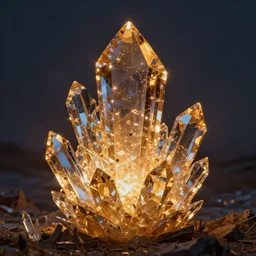 stylized crystal formation, shaped like flame, painted by greg rutkowski