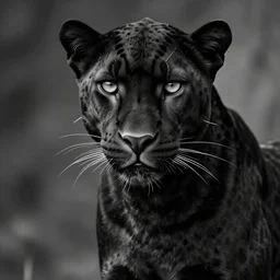 a beautiful african lady and the black leopard, black and white, by richard avedon,