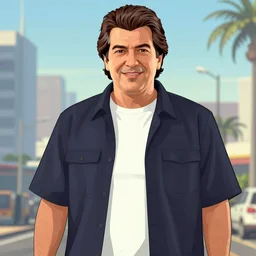 Hugo Chávez in GTA style, 4k, detailed,