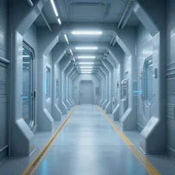 futuristic horror science facility corridor, scp, unreal engine 5, rtx, next - gen graphics, secure contain protect, aaa game trailer, cinematic lighting, 3 d render, 4 k 6 0 fps, teaser, cinema 4 d