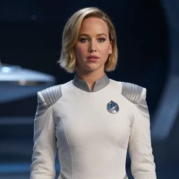 Jennifer Lawrence is the captain of the starship Enterprise in the new Star Trek movie