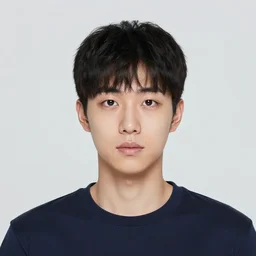 front on portrait of a korean man with double eyelid n - 9