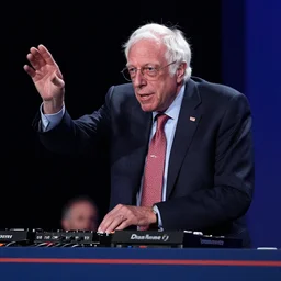 dj bernie sanders on stage