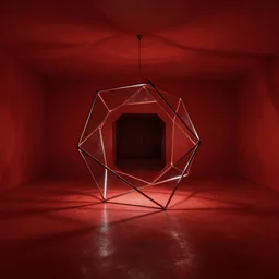 dark matter red art house future schizophrenia limbo hipper reflection in the mirror dodecahedron room stratification of consciousness full HD 8K resolution