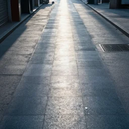 transparent street having light under it