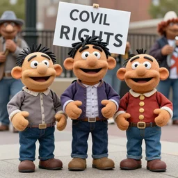 Muppets Civil Rights Protest. photography