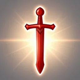 red medieval swords symbol, epic legends game icon stylized digital illustration radiating a glowing aura global illumination ray tracing hdr fanart arstation by ian pesty and katarzyna bek - chmiel