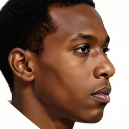 a mexican man's face in profile, brown skin, white background, dynamic lighting, ultra detailed, 4 k, illustration, by kehinde wiley, kadir nelson, john william waterhouse