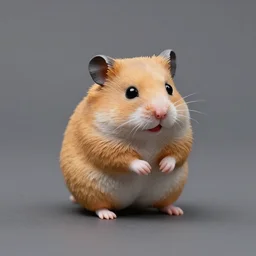 80mm resin detailed miniature of fluffy hamster, Product Introduction Photos, 4K, Full body, simple background
