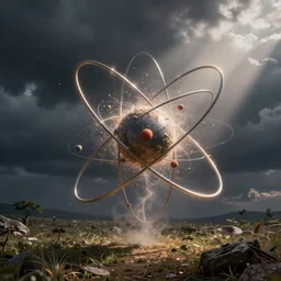 The Splitting of an atom at a molecular level, the moment of separation