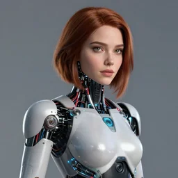 a beautiful woman wearing robot suit with wires and light, dove cameron, highly detailed, photorealistic, artstation, smooth