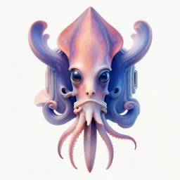 full shot of a venus squid astronaut intricate abstract. cyberpunk symmetrical facial, yael shelbia, by ruan jia. smooth gradients