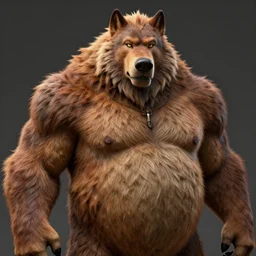 bigby wolf from fables, detailed, hyper realistic, 4k, cgsociety