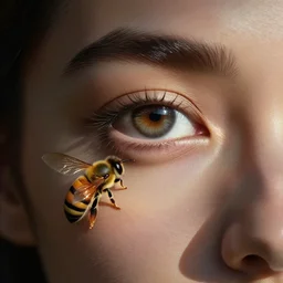 portrait of a stunningly beautiful eye, 🐝