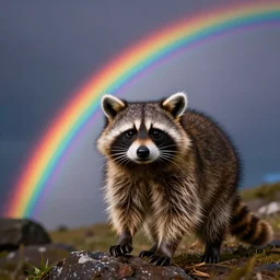 rainbow cosmic raccoon