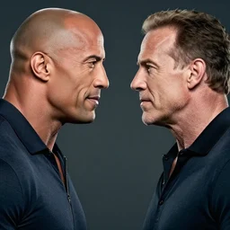 an fusion of dwayne johnson and bruce willis face