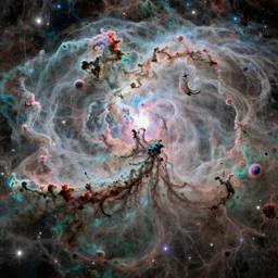 intricate nebula, 8 k, hyper detailed, hdr, intricate, masterpiece, pastel colors