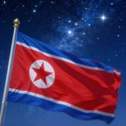 dprk, north korea propaganda, in the starry sky, star sparkles, sharp focus, d & d, epic retrowave art, masterpiece, trending on art station, fantasy, digital painting, highly detailed, 8 k realistic, dof, art by artgerm, greg rutkowski, sasoura, satchely, no distorsion