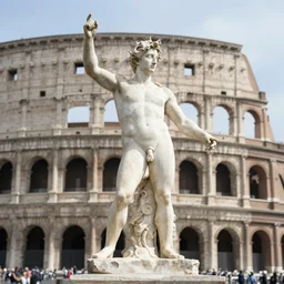 amogus marble statue in rome.