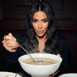 kim kardashian soup, photorealism, dynamic lighting, depth of field