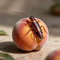 cockroach turned into a peach