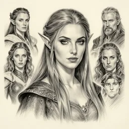 alexandra daddario as a female elvish sorceress | | pencil sketch, realistic shaded, fine details, realistic shaded lighting poster by greg rutkowski, magali villeneuve, artgerm, jeremy lipkin and michael garmash and rob rey