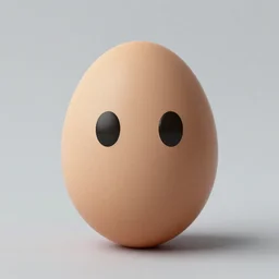 an egg with a human face on it, blank background, hyperrealistic, 4k,